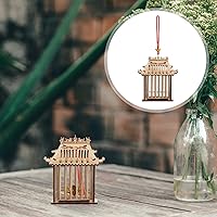 Vista 5 de balacoo Caja de madera para saltamontes jaula de hábitat de jardín colgante jaula para grillos saltamontes marrón claro 1