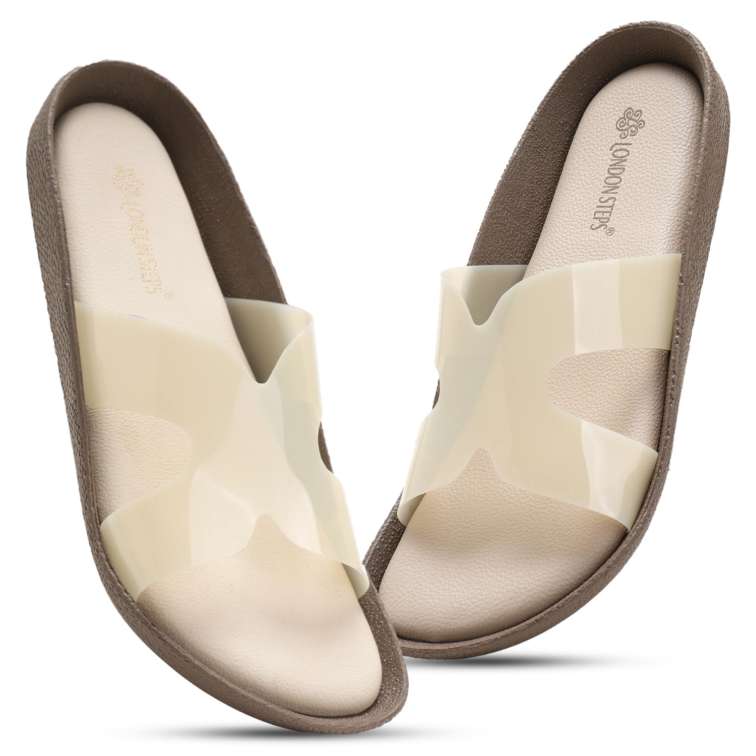 Doctor Health Super Soft Women's Transparent PVC Slide Slippers | Soft Cushioned Lightweight Comfort Slides | Anti-Skid Casual Slip-On Sandals for Indoor Outdoor Everyday Wear-image-8