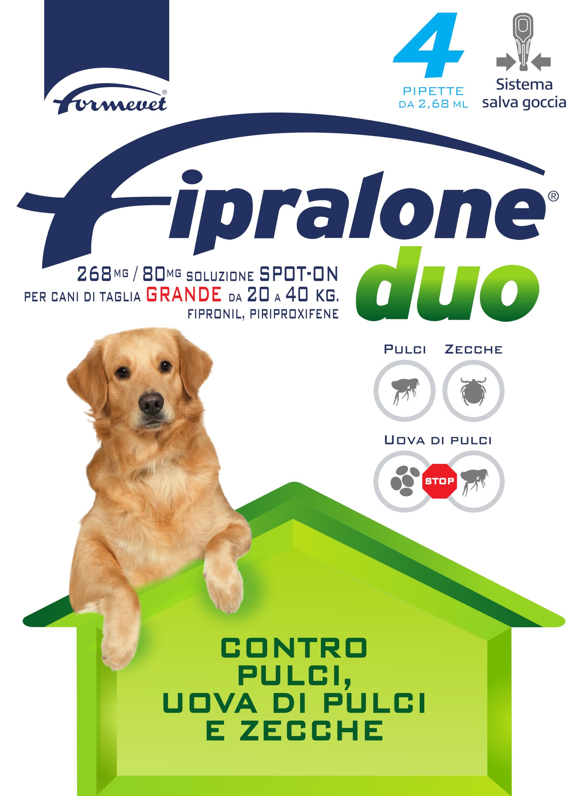 Formevet fipralone Duo 20 – 40 kg 4 pipettes (expédition gratuite Plus 79,90 €)