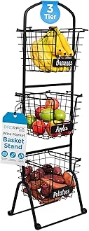 3-Tier Wire Stacking Basket Stand