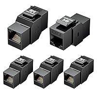 Vista 9 de Cable Matters - Paquete de 5 acopladores Keystone Cat6 de 10 Gbps, RJ45 Keystone Jack/Ethernet hembra a conector modular hembra en blanco para panel