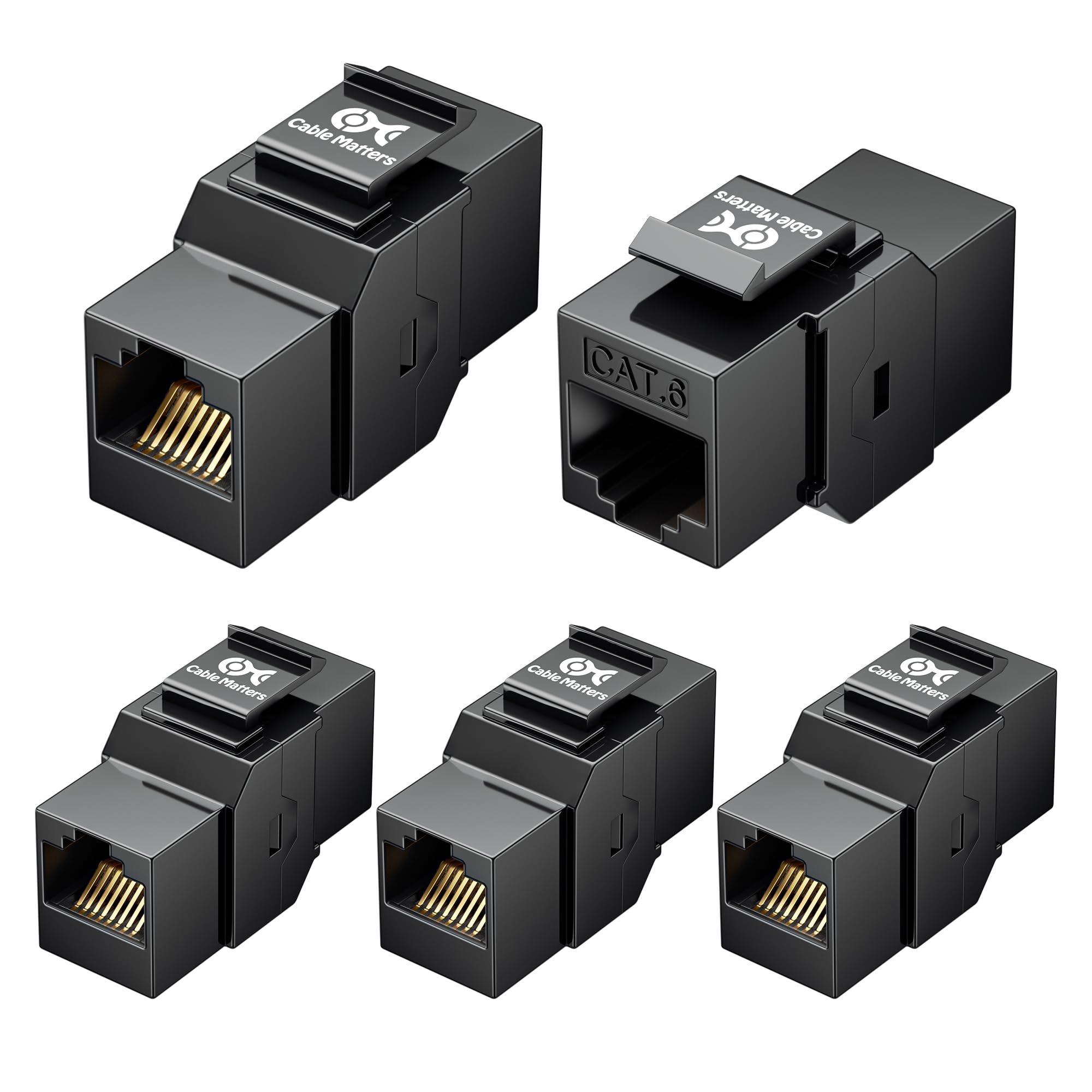 Amazon.com: Cable Matters [UL Listed] 5-Pack 10Gbps Cat6 Keystone