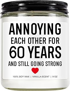 Funny Scented Candle, 60th Wedding Anniversary Decorations, 60th Anniversary, Gifts for Couples, Parents, 60