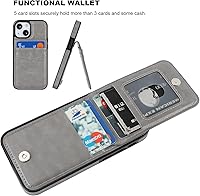 Vista 4 de KIHUWEY Funda compatible con iPhone 13 Mini de 5.4 pulgadas (gris)