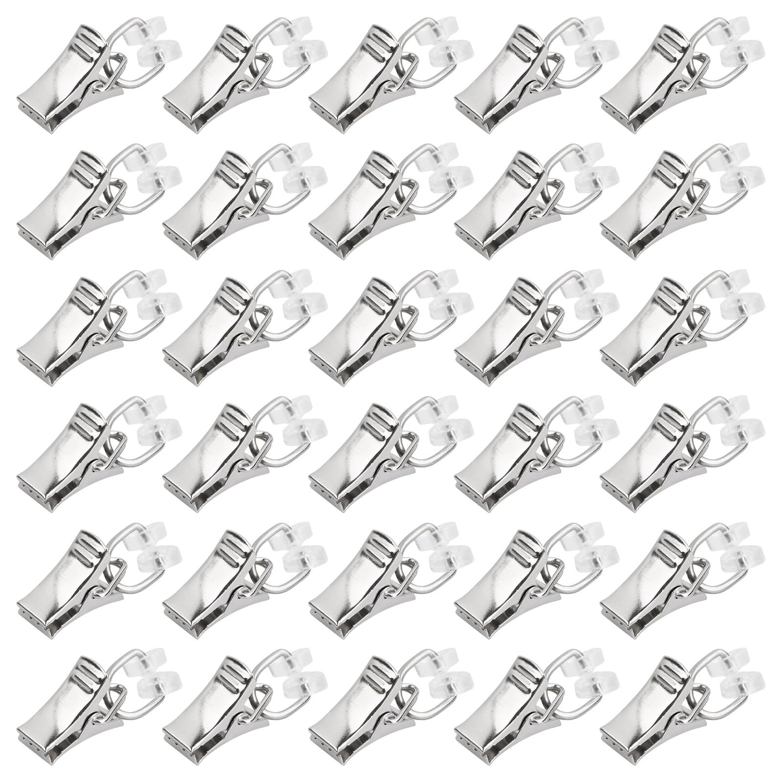 55 Pinces à Rideaux T-Glider Avec Roulettes - Pour Rails En T - Métal Et Plastique Multicolore