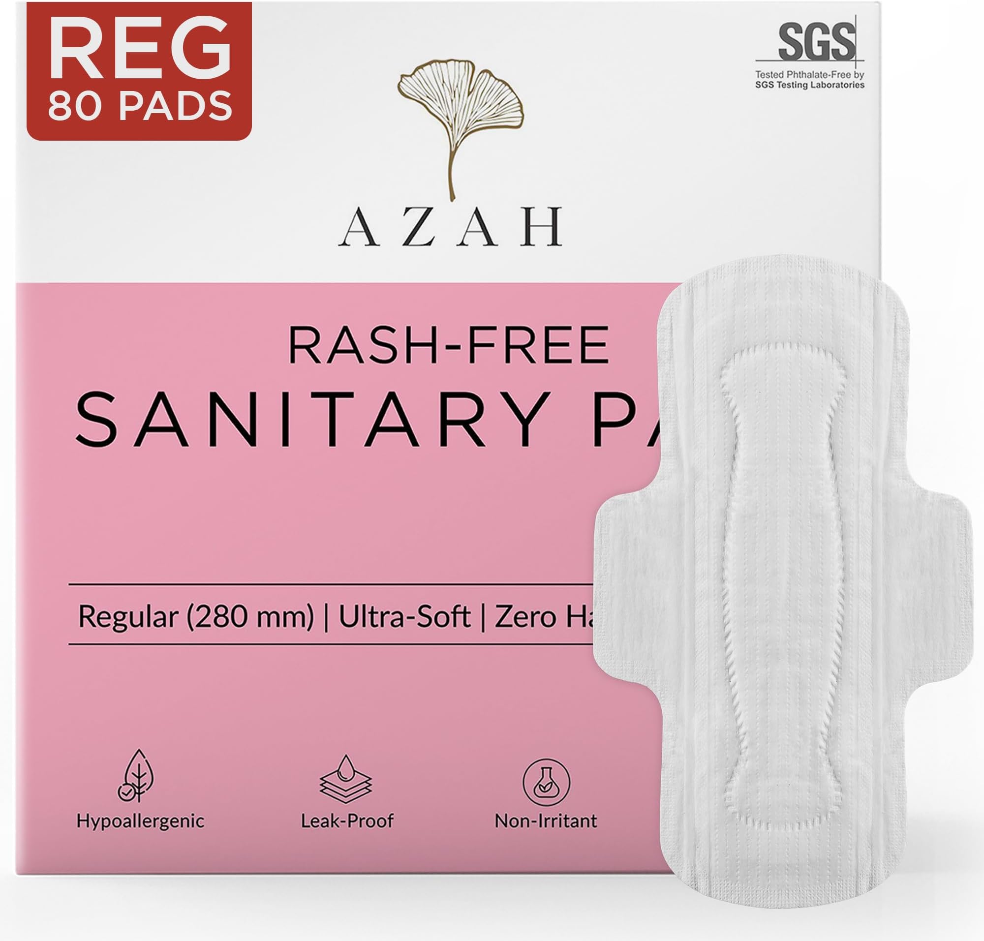Sanitary Pads for Women Regular [Pack of 80] 100% Rash-Free sanitary napkins | 3x More Absorption, Cottony Soft and Dry Top Cover for heavy Flow | Toxin Free, Locks Odour, Leak-Proof