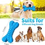 Jouets pour chiens pour les brochettes agressives Grosses races, Durables Bones de chien Squeaky Jouet pour chien, Jouets de chien presque indestructibles pour grands chiens, Jouet de chiot en caoutchouc naturel dur pour le nettoyage moyen des dents de chien
