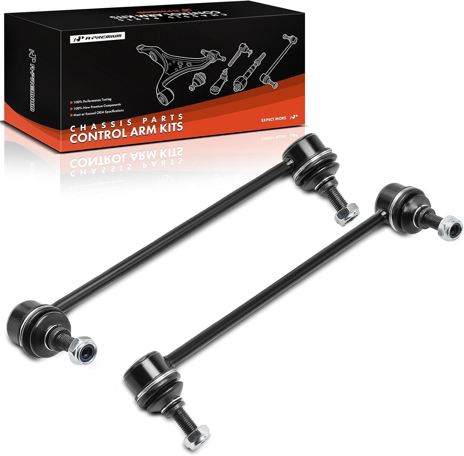 A-Premium 2 x Front Sway Bar Links Stabilizer Bar Links, Compatible with Kia Rio 2001-2002