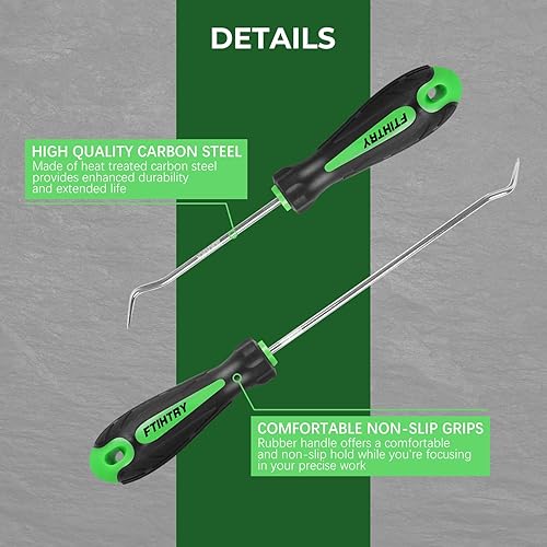 Miniatura 6 de FTIHTRY Juego de 8 piezas de púas y ganchos, juego de ganchos automotrices de precisión, sello de aceite para automóviljunta tórica, mini extractor