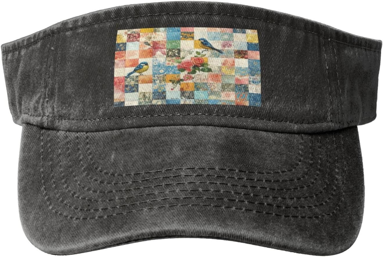 Sun Hats for Men Women Summer Sport Empty top Baseball Cotton with for Beach, Summer & Outdoor Activities Exciting Bird's-Eye Panoramic View Black