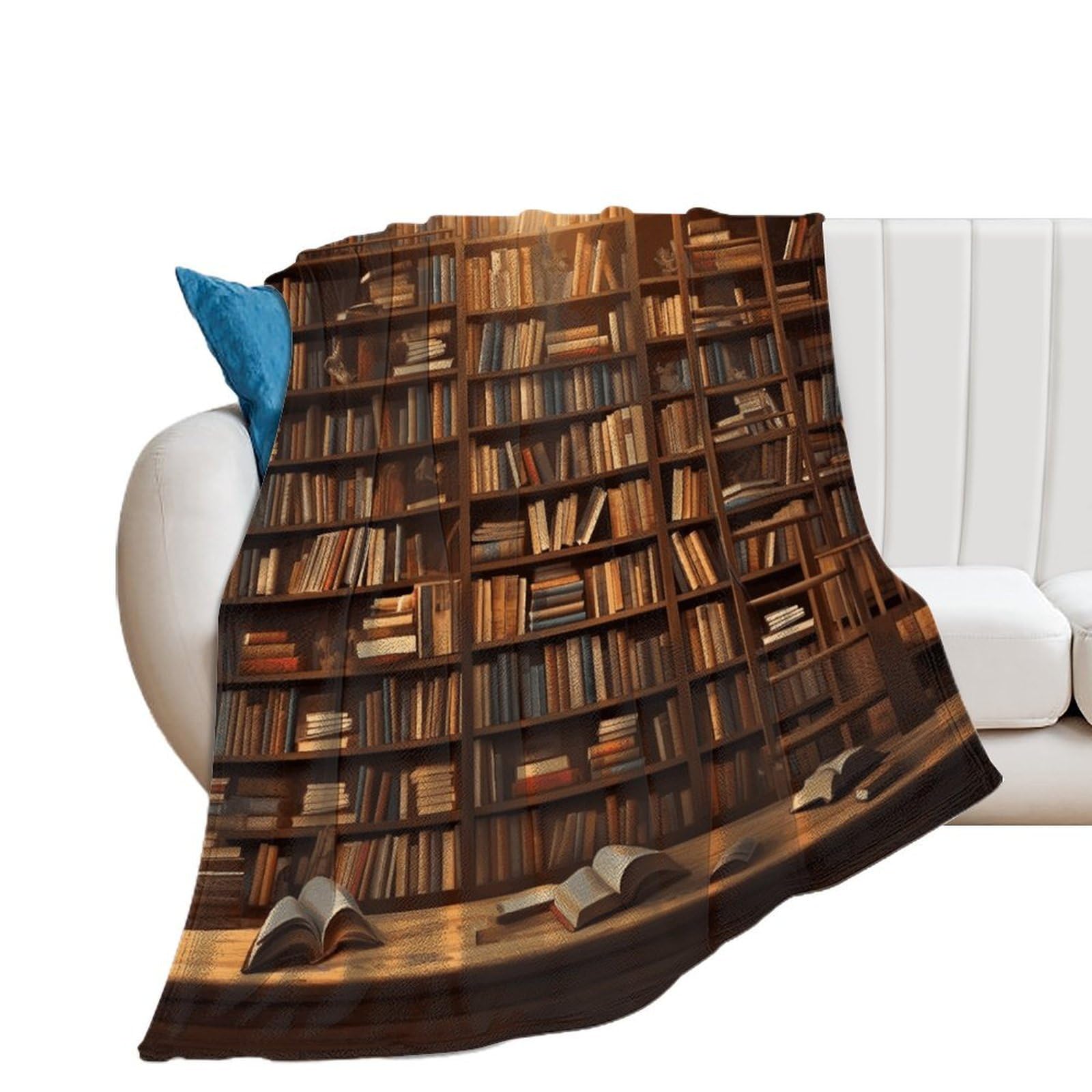 Books Throw Blanket for Couch Super Soft Warm Lightweight Throw Blankets Cozy Flannel Bed Blanket Cute Decorative Blankets for All Seasons Home Decor Gift 30"*40"（76 * 100cm）