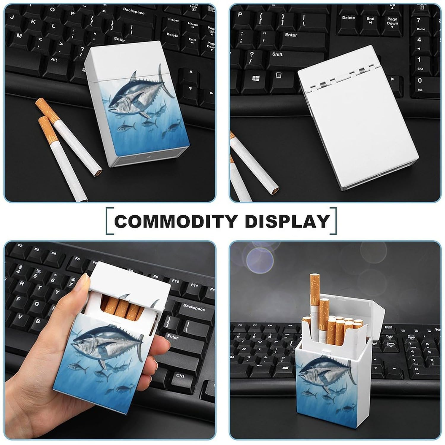 Tuna Plastic Cigarette Case King Size for Men Women image 5
