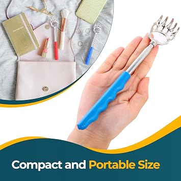 Ohuhu 8 Pack Back Scratcher Telescoping Backscratchers Extendable Back Scalp Scratchers Portable Massager Hand Bear Claw Massage Tool with Rubber Handles for Mother's Father's Day Christmas Gifts