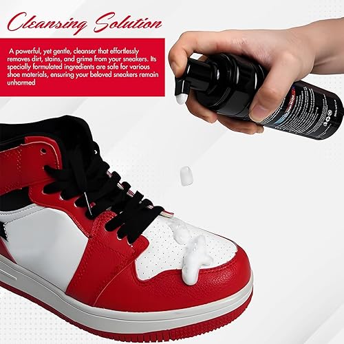 Miniatura 8 de KICKSHINE Kit de limpieza definitivo de tenis Kit de cuidado de tenis premium todo en uno Incluye limpiador de tenis, limpiador de espuma,