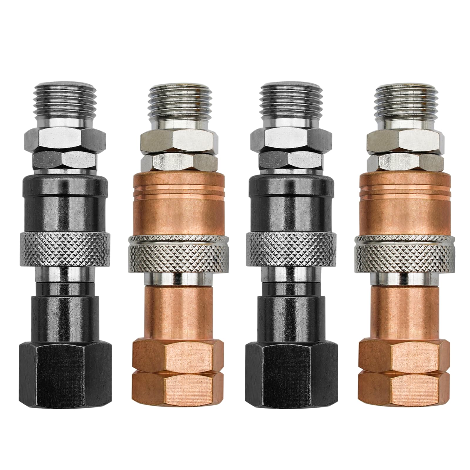 Accesorios de conexión rápida de antorcha de corte mejorados, desconexión rápida de acetileno de oxígeno utilizado para manguera a antorcha, apto para UNF B de 9/40.6 cm-18, hace que la