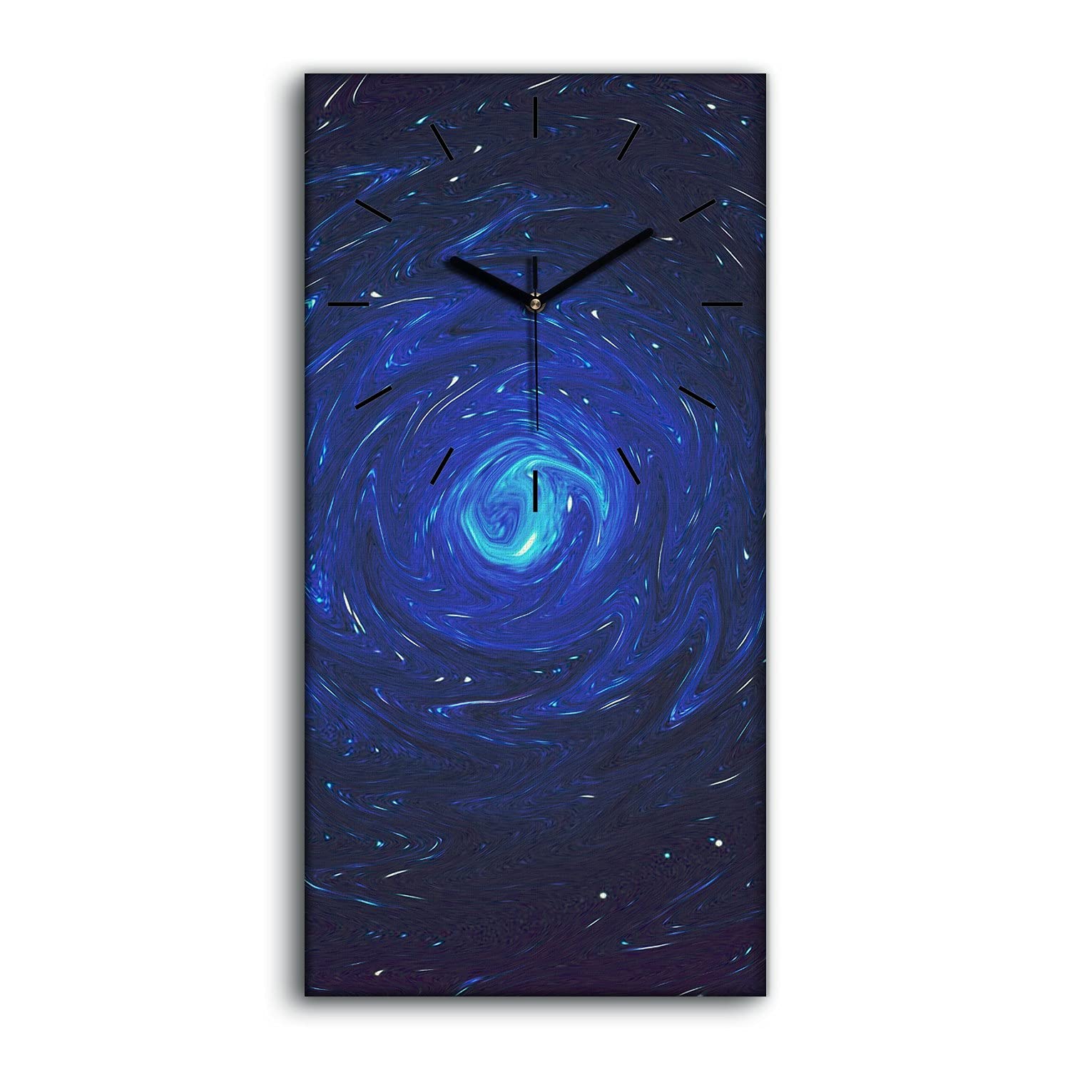 Horloge galaxie aquarelle pour chambre et salon décoration zen 30x60