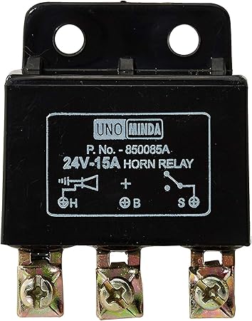Uno Minda 850085A HORN RELAY - 3 PIN - (PLASTIC BODY) - 24V/15A - WATERPROOF For-UNIVERSAL