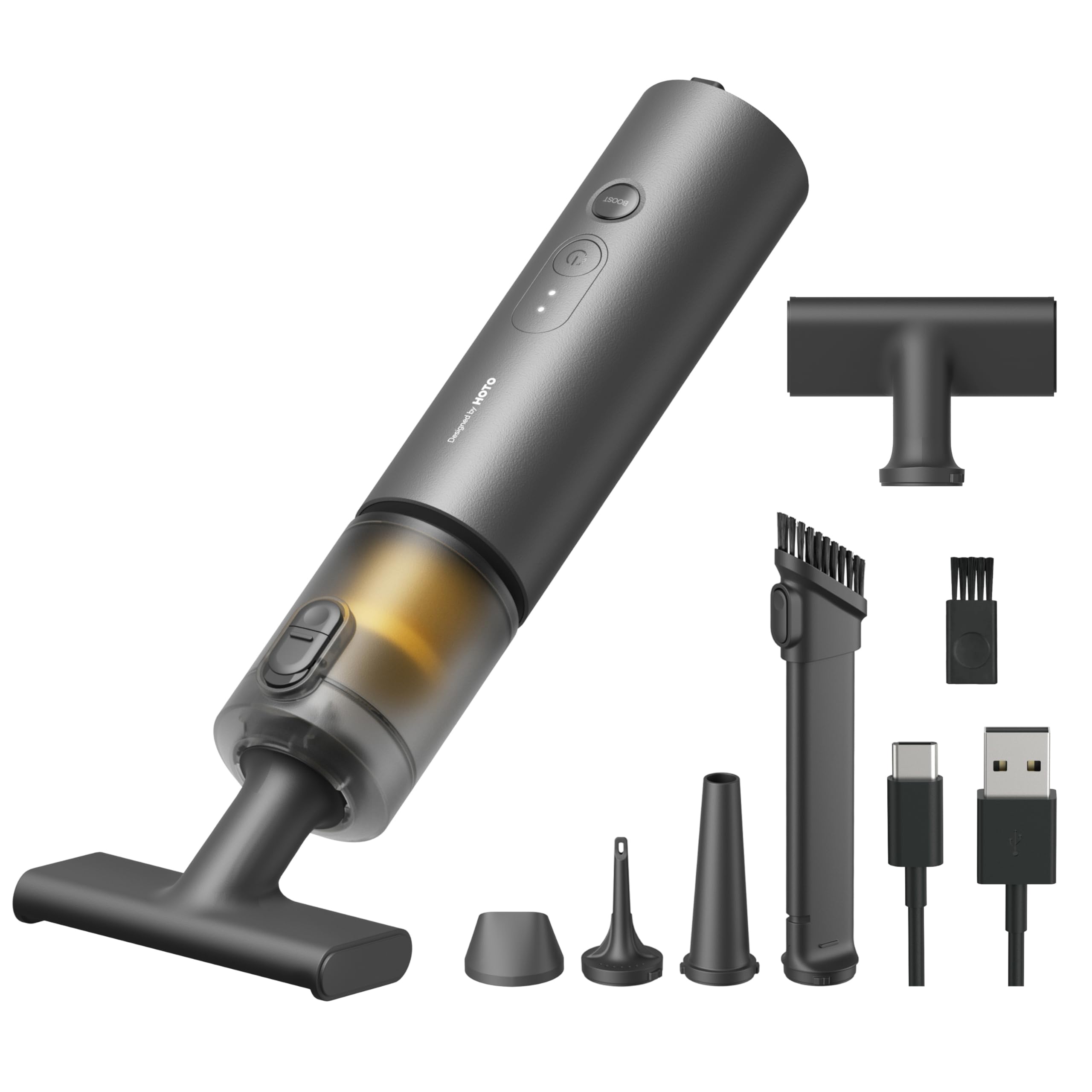 HOTOHandheld Car Vacuum Cleaner Cordless, 4-in-1 Portable Mini Vacuum with 20000Pa Strong Suction, Electric Compressed Air Duster Blower for Car, Desk, Computer, Keyboard, Home, Office Cleaning