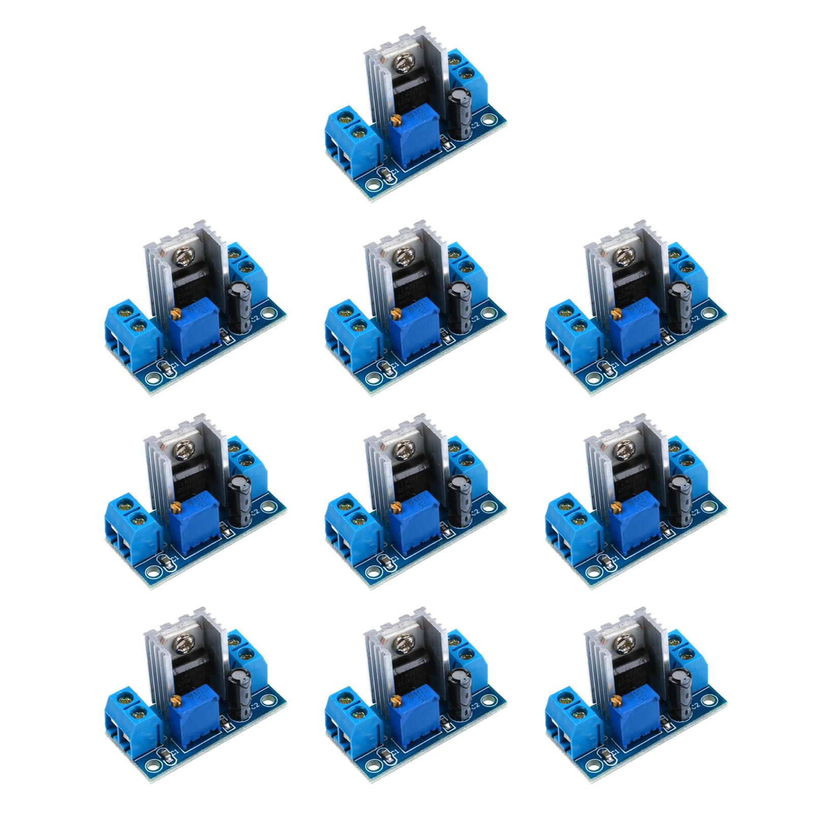 EC Buying 10Pcs LM317 DC Converter Step-Down Module Buck Step Down Circuit Board Module Linear Regulator LM317 Adjustable Voltage Stabilizer Power
