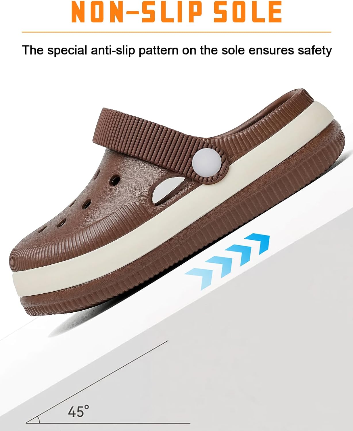 Kids Clogs Toodler Clogs Boys Girls Slides Sandals Children Summer Beach Pool Outdoor Water Shoes Shower Slippers 11.5-12 Little Kid Brown image 4 of 8 B0G34HL69V