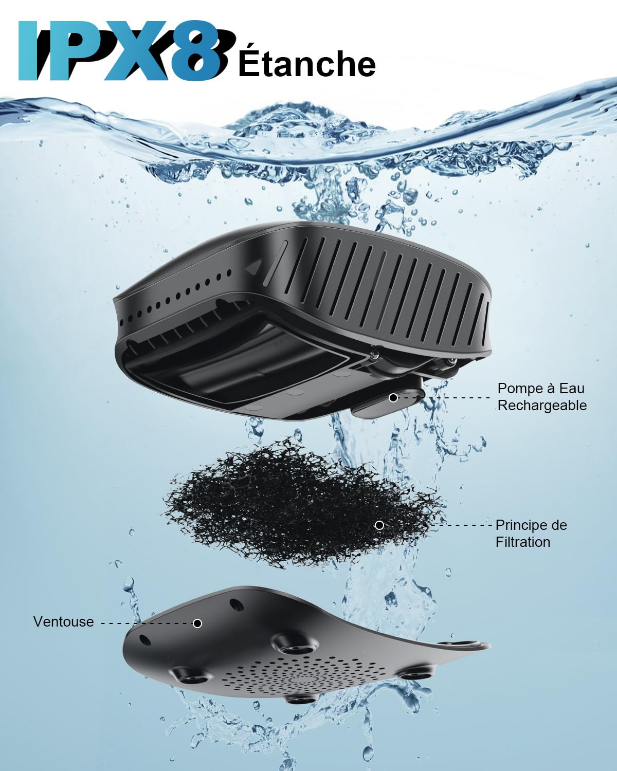 AUTOPkio Camping Douche Portable, Kit Douche de Camping, Pompe de Électrique Rechargeable 8000mAh avec 5 Vitesses Réglables et LED Affichage, IPX8 Étanche pour Randonnée, Playa Animales Voitures