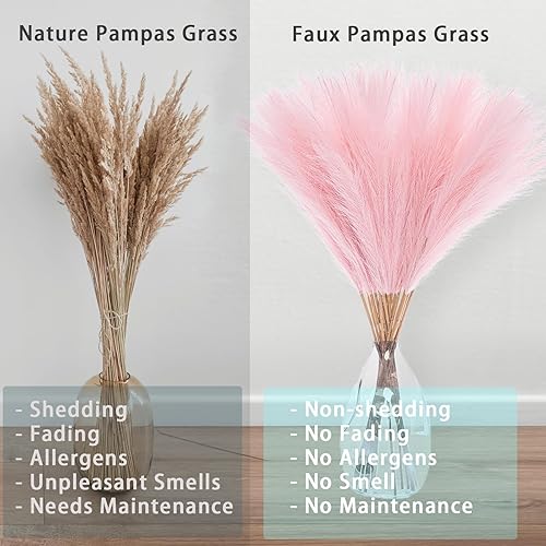 Miniatura 3 de Ahorra un 46% al instante en pedidos combinados de 38 pulgadas de decoración de hierba de pampa sintética marrón y beige  Hierba artificial de pampa