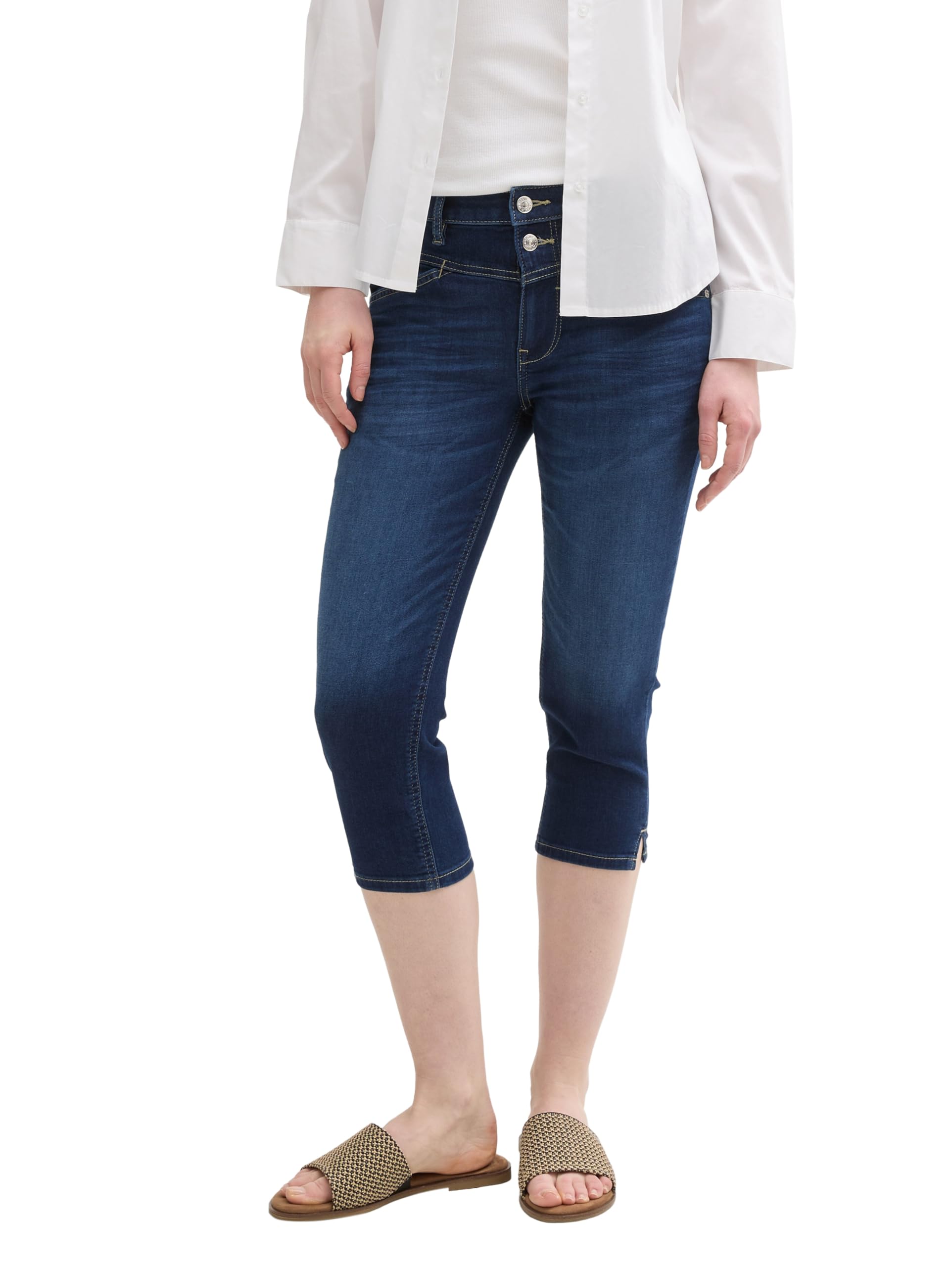 Tom Tailor Damen Kate Slim Capri Jeans