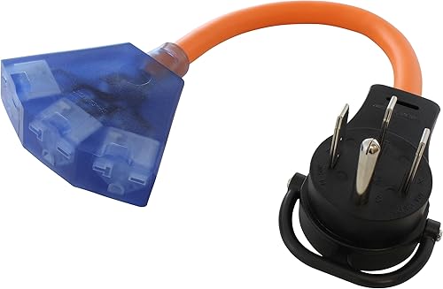 Miniatura 7 de AC WORKS RVRangeGenerator 14-50 Enchufe de 50 amperios a 6-20R 1520Amp 250Volt Adaptador (A 6-20 Compacto)