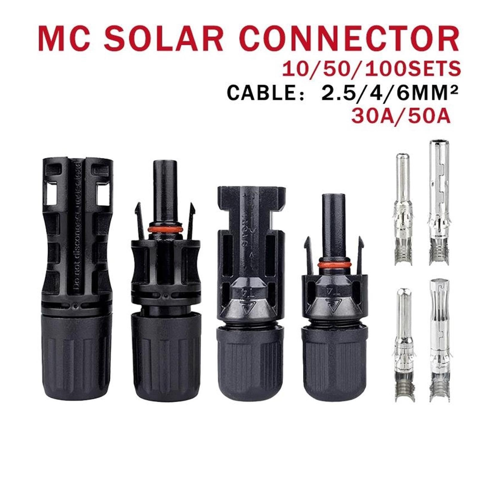 10/50/100Sets Solar-Anschlussstecker