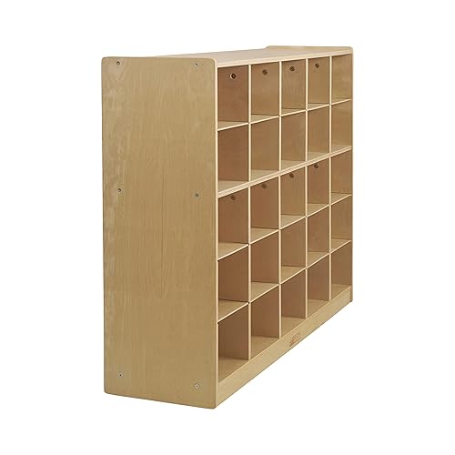 Miniatura 7 de ECR4Kids Gabinete de abedul para bandejas de almacenamiento para el aula recipientes de colores