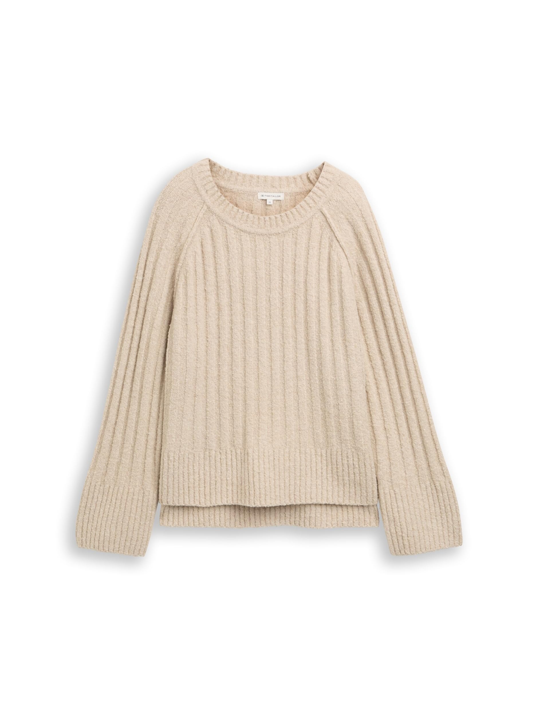 Tom Tailor Damen 1049133 Bouclé Strickpullover mit Wollanteil (1er Pack)