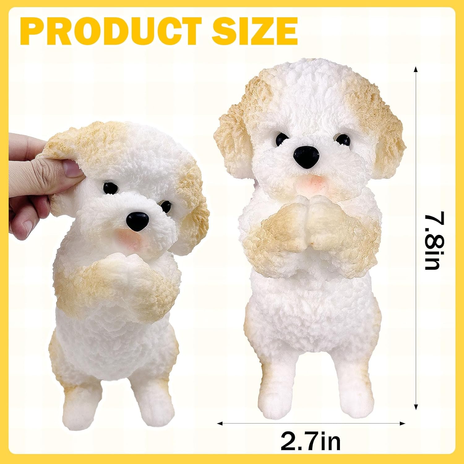 Hand Painted Dog Squishy Toys,Big Cute Ultra Soft Squeeze Fidget Puppy Toy for Stress Relief ,Kawaii Squishies Sticky Animal Toys for Adults Kids,Decompression Sensory Balls Toys (Teddy) - Image 3