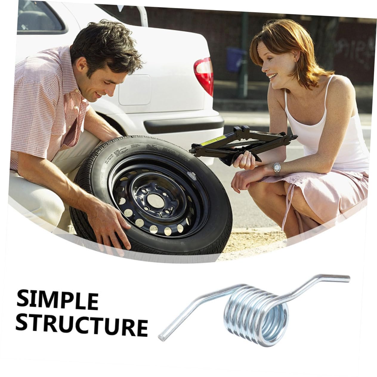 Beatifufu 3-ton Jack Return Spring Set 2pcs Horizontal Jack Accessories Iron Spring for Jack