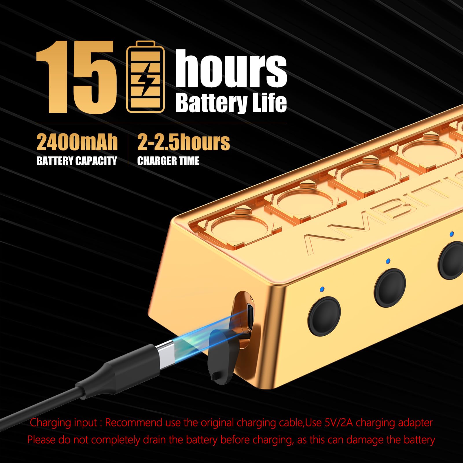 Ambition A1 Drahtloser Tattoo Farbe Mixer – IP53 wasserdichter Lab Vortex Mixer mit 2400mAh Akku, 12 Farbbechern & 200 Magnetrührstäben für Tätowierer