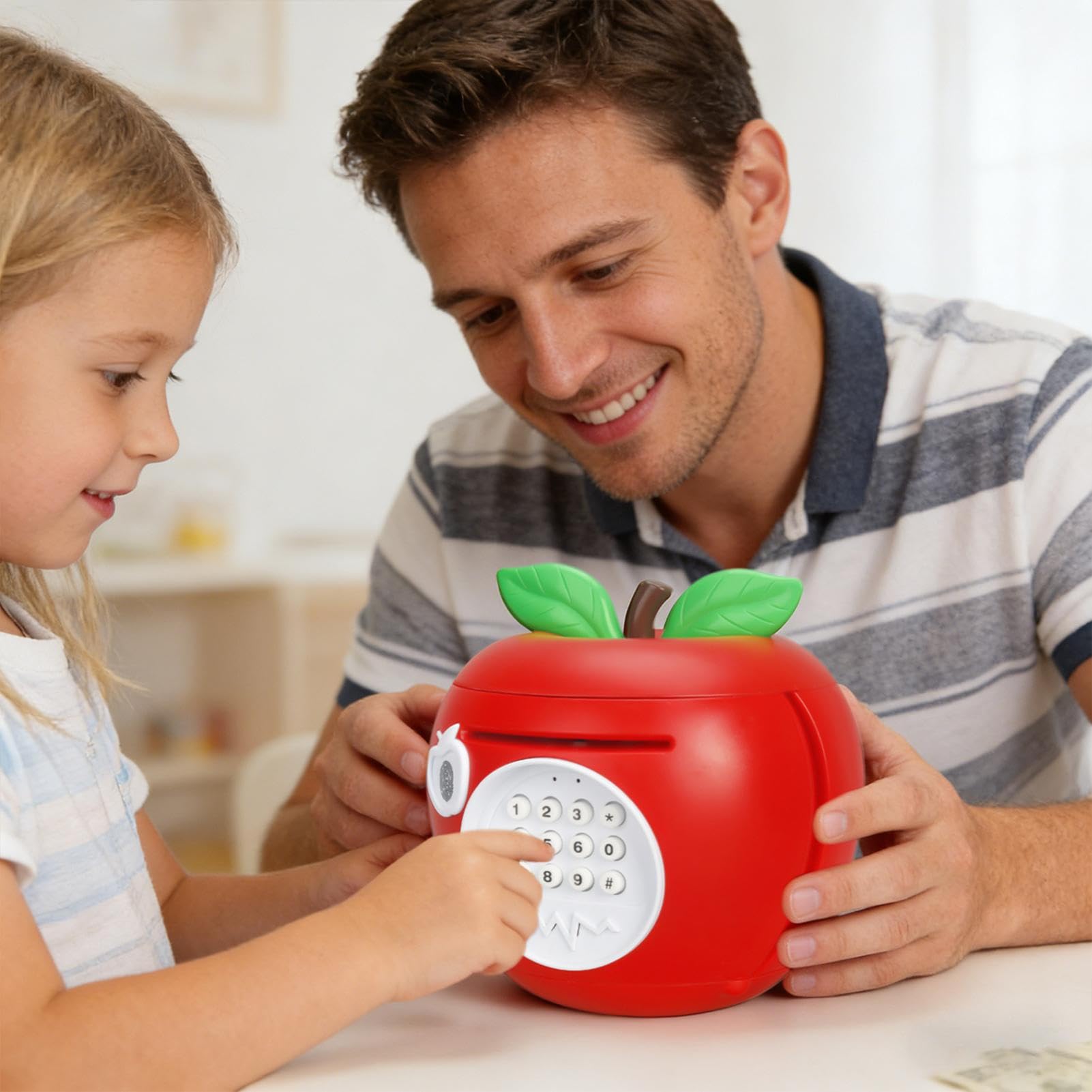 Spardose für Kindermünzen, elektronische Sicherheit in Fruchtform