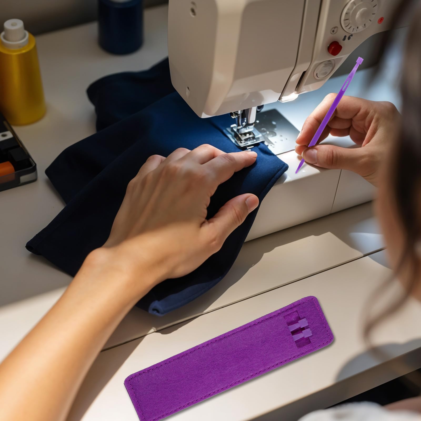 YQQYG 2 piezas That Purple Thang, herramienta de costura púrpura Thang original versátil accesorios de costura y suministros para proyectos de manualidades