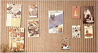 60 x 40cm Benutzerdefinierte große Korktafel nach Größe und Farbe, 0,9cm dick, faltbare Fototafel mit selbstklebendem Klebeband, Sichttafel für Wände in der Schule, zu Hause - Dunkel Kamel