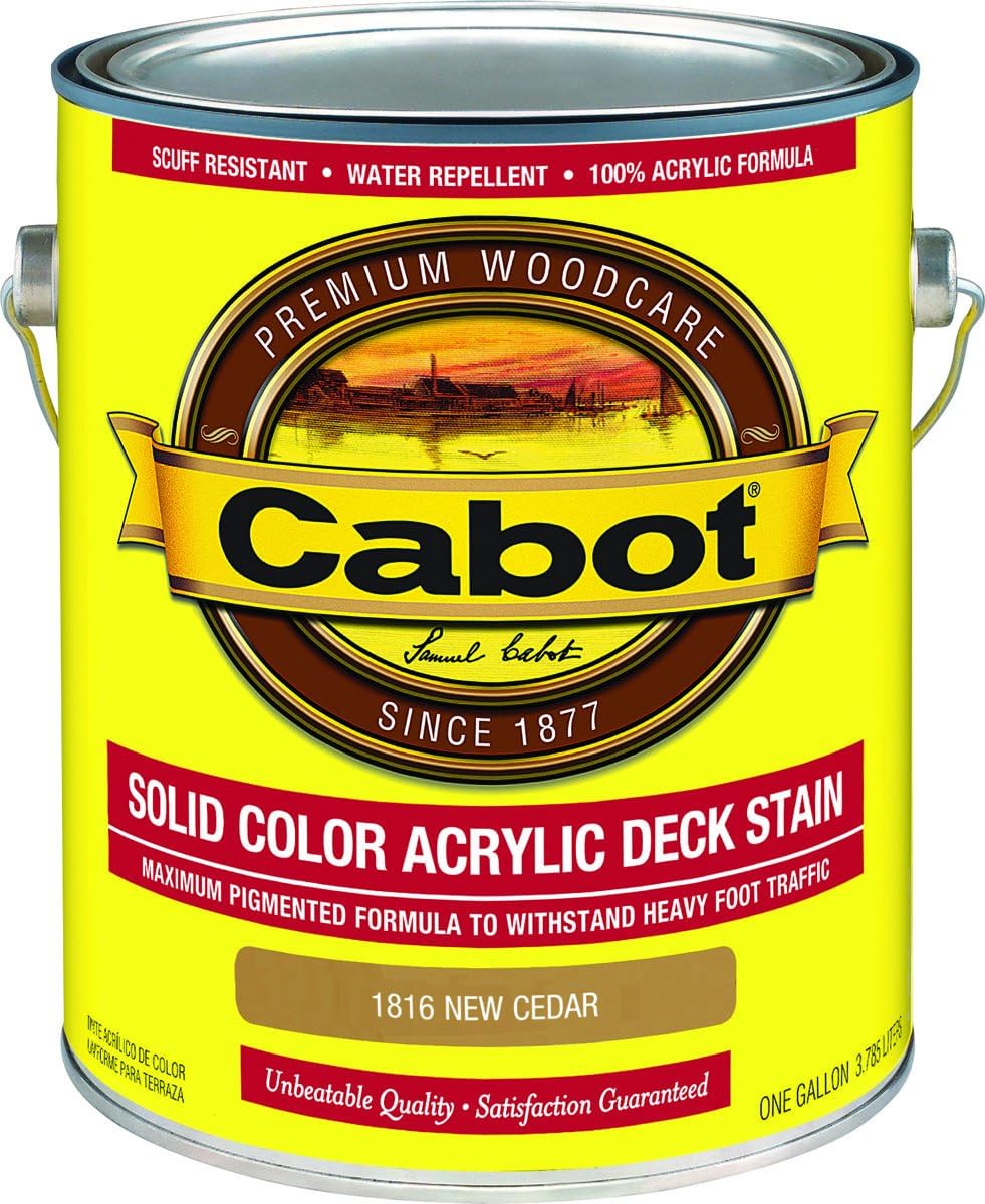 Cabot Solid New Cedar Oil-Based Acrylic Deck Stain 1 gal.