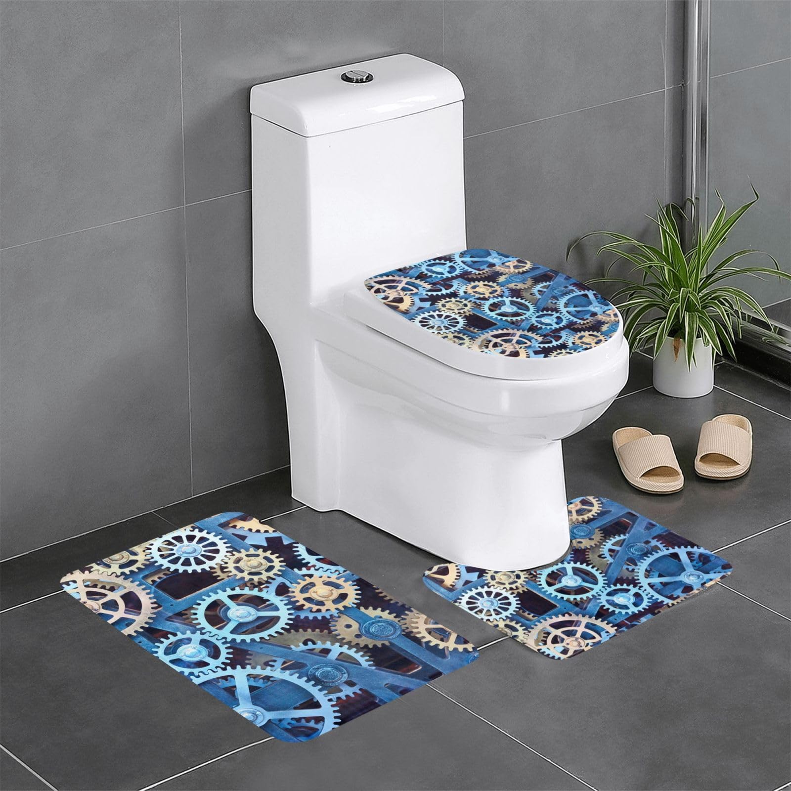 Tapis de sol antidérapants en flanelle pour éviter les glissades lot de 3