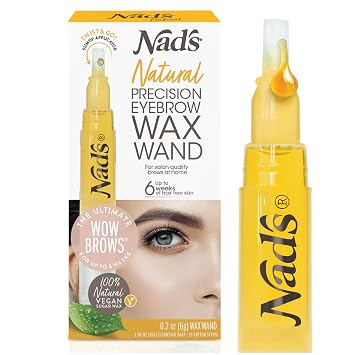 Nads Eyebrow Shaper Wax Kit - Natural All Skin Types - Eyebrow Facial Hair Removal For Women
