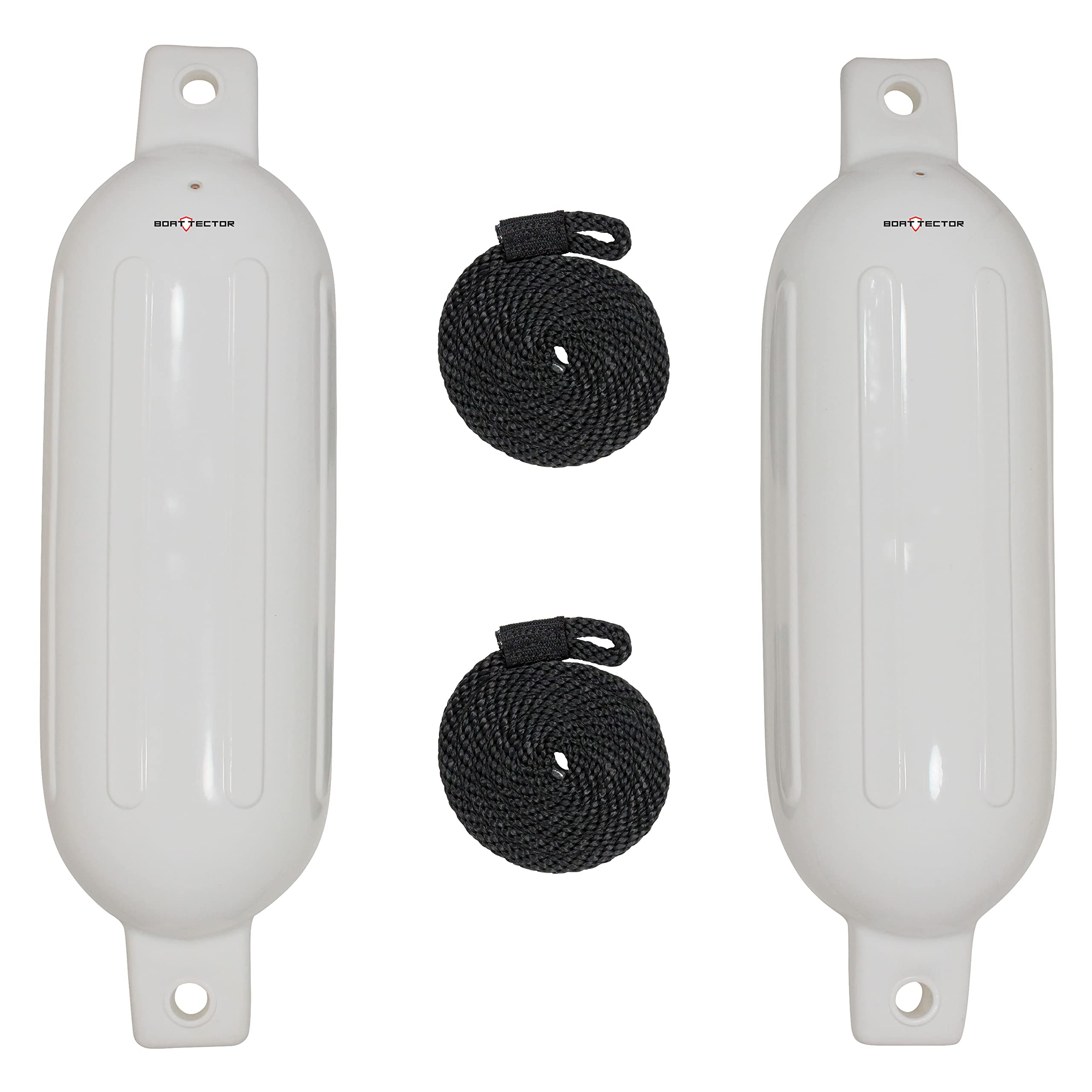 Extreme Max 3006.7201 BoatTector Fender Value 2-Pack, 6" x 22" - White