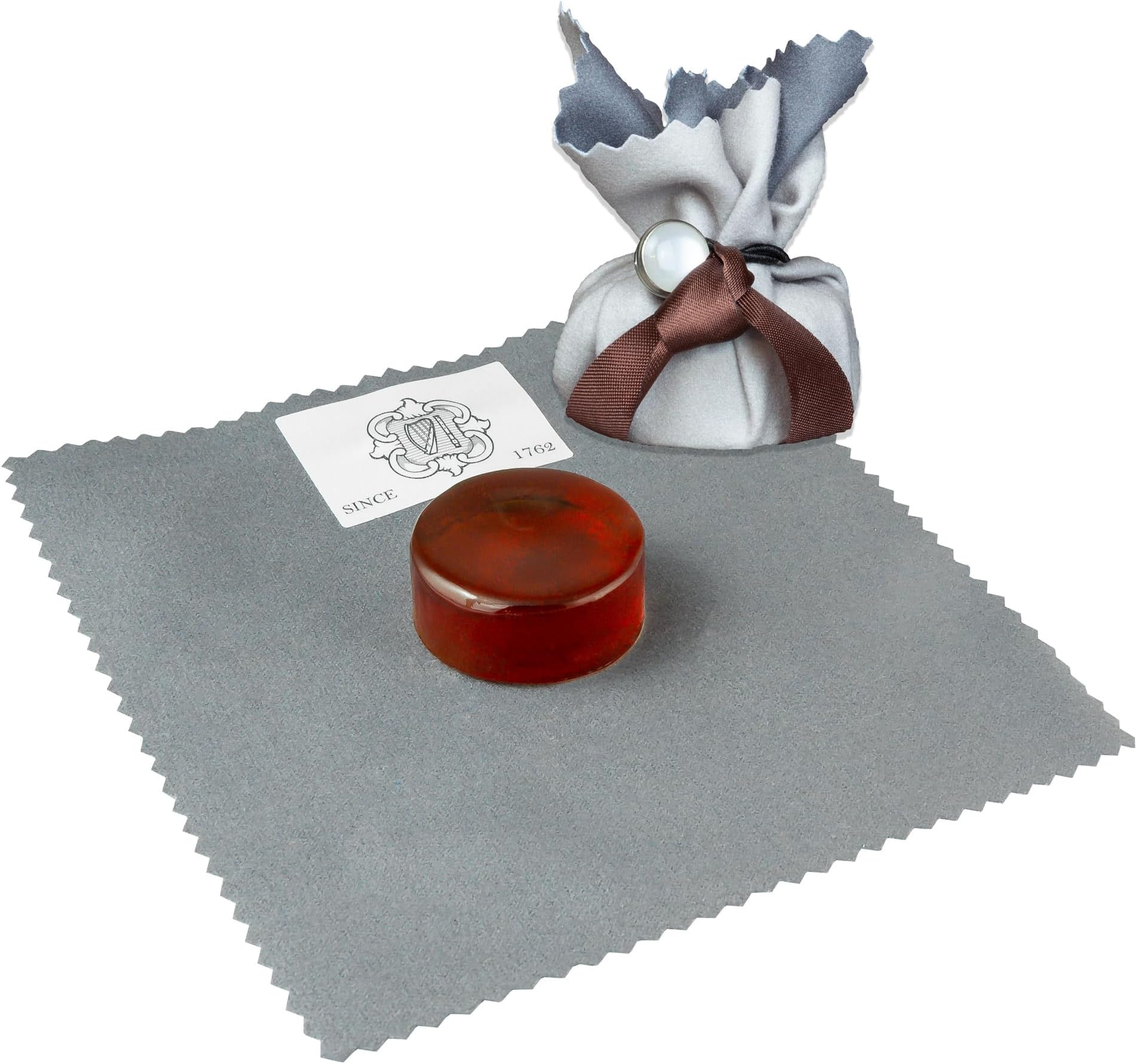 Rosin for Violin and Cello. Light. Made in the UK. Light Rosin for bright attack and projection -Presented in a Ribbon Tied Velevet Cloth
