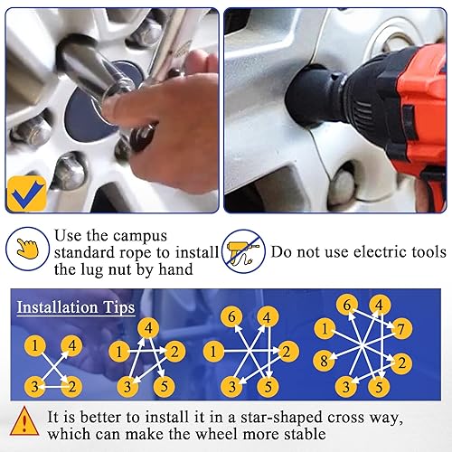 Miniatura 4 de 20 tuercas de llanta M14 x 1.5  1316 pulgadas, 0.827 in de longitud, tuerca de rueda cromada estilo fábrica para Ford Mustang Explorer Edge Fusion