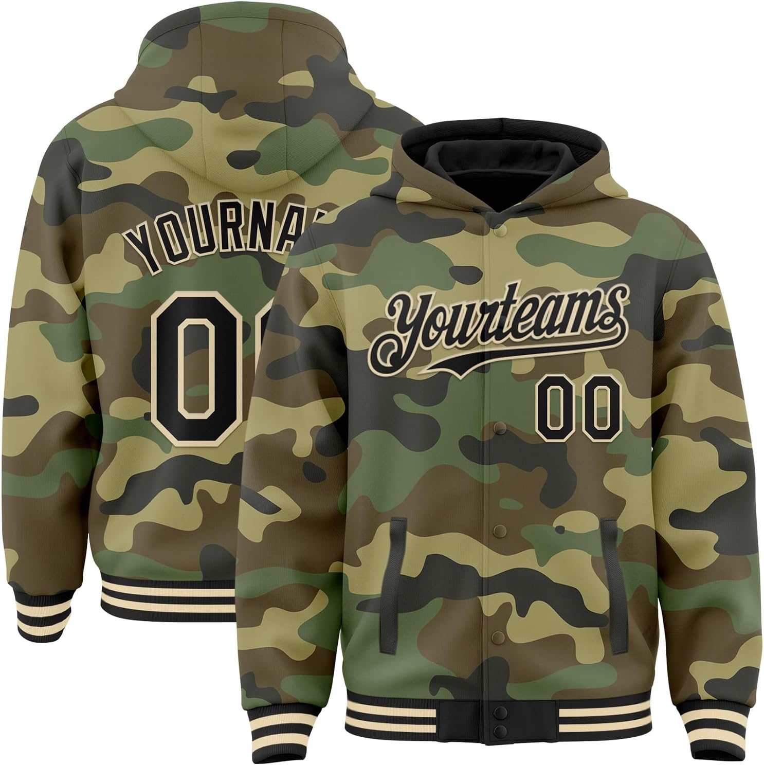 Custom Varsity Hoodie Jackets Personalized Baseball Letterman Jacket Stitched Team Name Number for Men Women Youth
