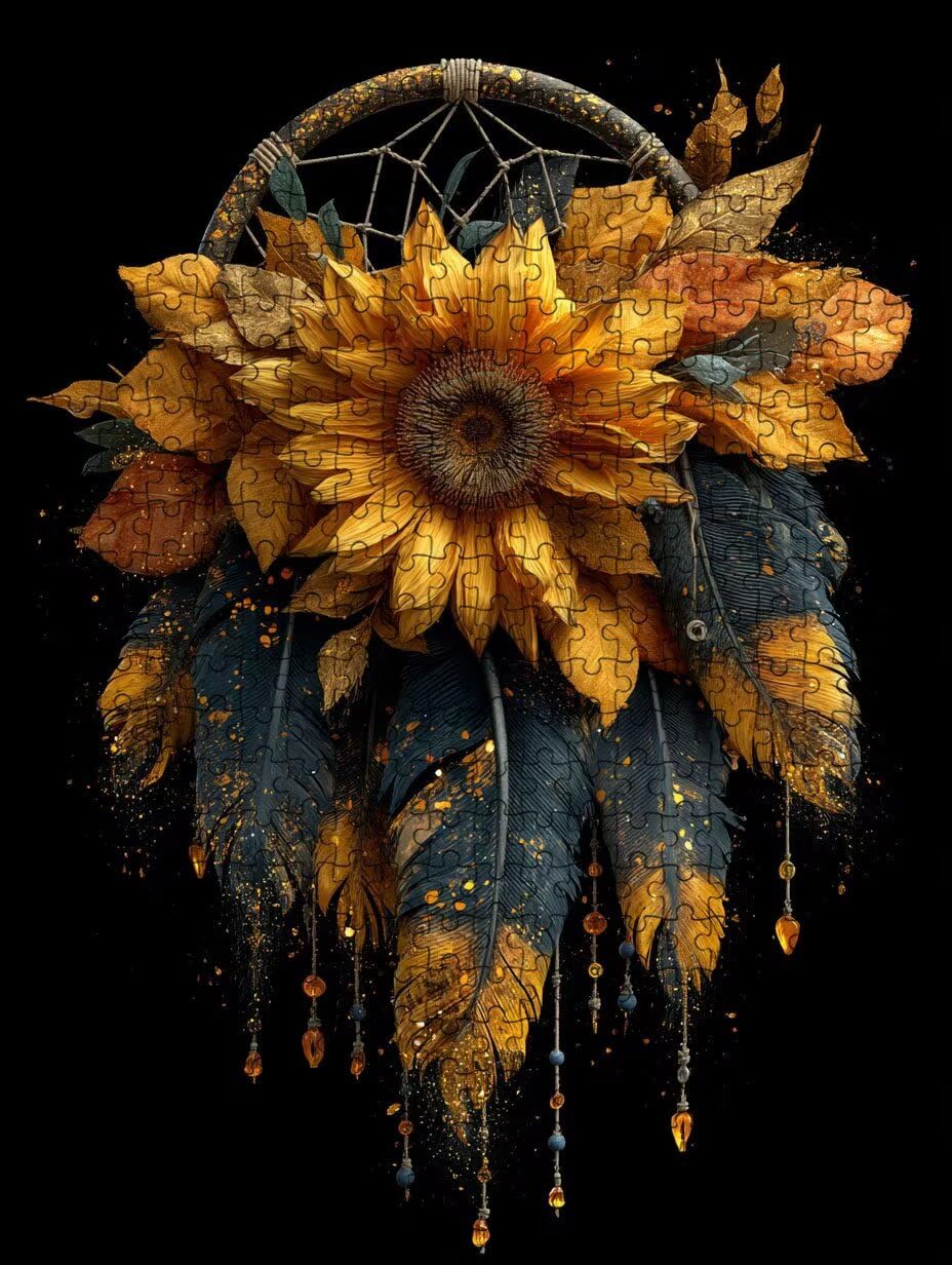 Red De SueñOs De Captura De Girasol Puzzle 3000 Piezas, Rompecabezas Adultos Puzzle, Desafiante Puzzles de Decoración Juego de, Juego Educativo para Toda la Familia, para Regalo Decoración FNKL7-1012