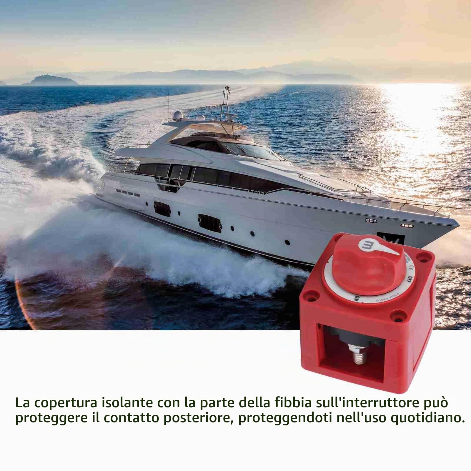 Blue Sea 6006 Stacca Batteria, DC 12-48V Hardwear 6006 Mseries Staccabatteria, 300A Interruttore Batteria Circuito Singolo, Switch Isolatore per Rimorchio Barca Marina