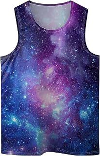 Cowboy Dinosaur Mens Beach Tank Tops Novelty Graphic Quick Dry Sleeveless Shirt for Beach Workout S-4XL