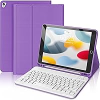 Vista 20 de Funda con teclado táctil para iPad de 9ª/8ª/7ª generación de 10.2 pulgadas, Pro 10.5, Air 3ª generación, funda inteligente con soporte para lápices