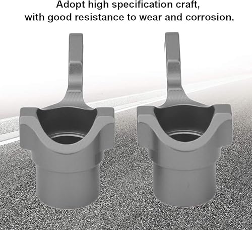 Miniatura 7 de Tbest 2 piezas de aleación de aluminio para nudillos de brazo de dirección (L/R) para 4WD Optima Maxima RC Car (plata) accesorios para modelo de