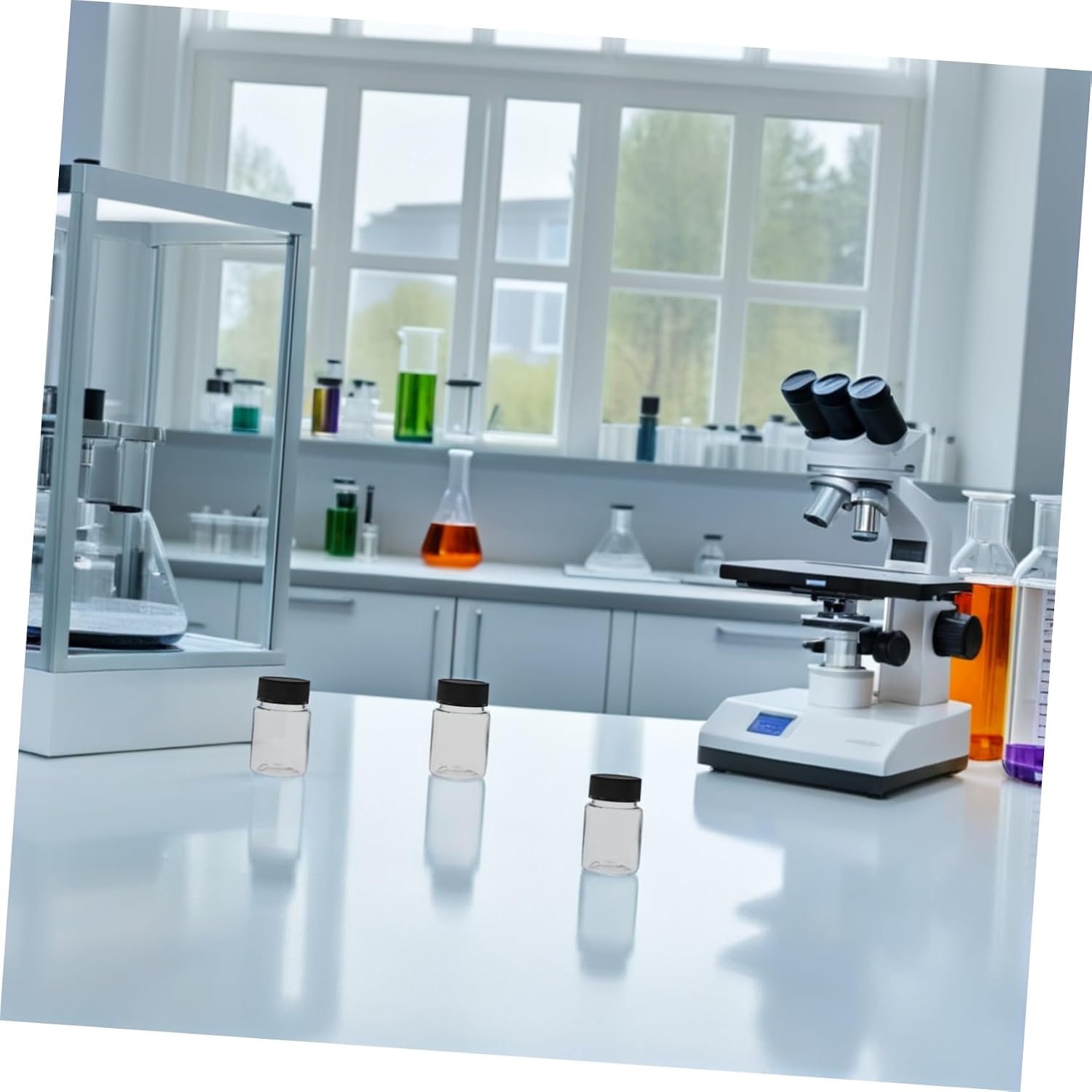 Ciieeo 24Pcs Transparent Sampling Vials with Caps Reusable Storage Bottles for Easy Pouring for Home Travel Labs and Industry